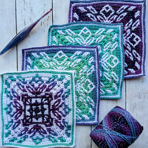 Blooming Dusk Mosaic Square