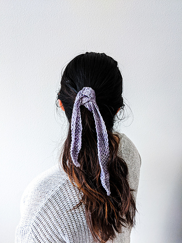 The Seed Stitch Hair Scarf