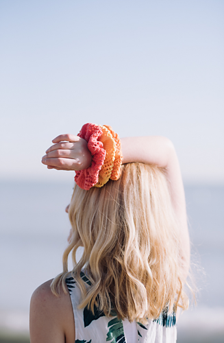 Cali Coast Scrunchies: Knit Lace Scrunchie