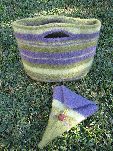 Knitted and Felted Handbag/Purse #1