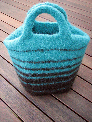Knitted and Felted Tote Bag/Purse #7
