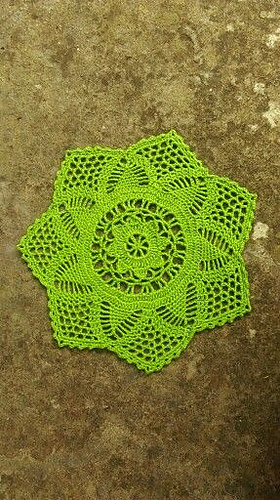 Flower heart doily