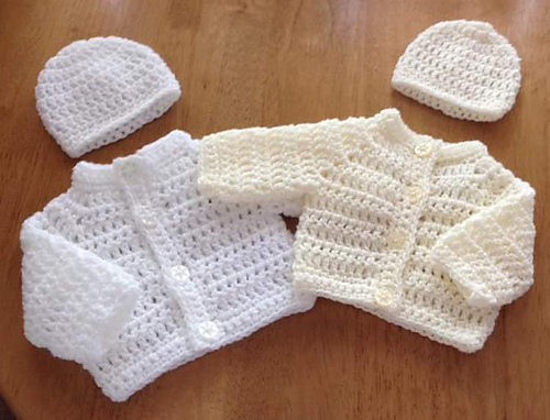Beag Preemie Cardigan & Hat