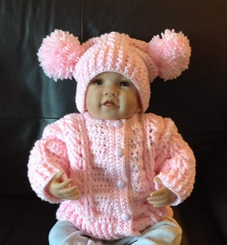 Cable Aran Cardigan & Hat