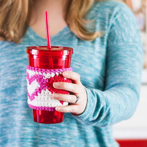 Tapestry Heart Cup Cozy