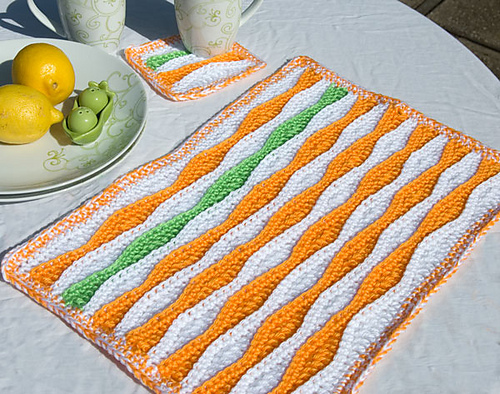 Summer Waves Placemat and Coaster