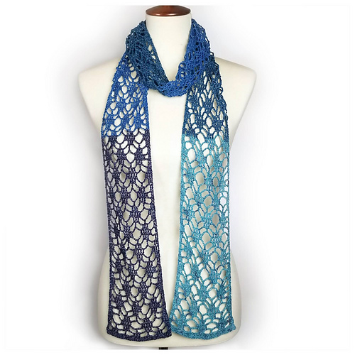 One Skein Diamond Lace Scarf