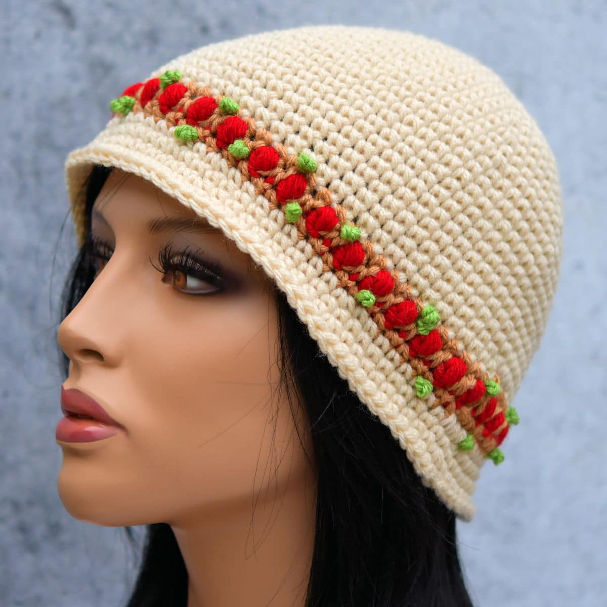 Rosebud Womens Bucket Hat Crochet Pattern