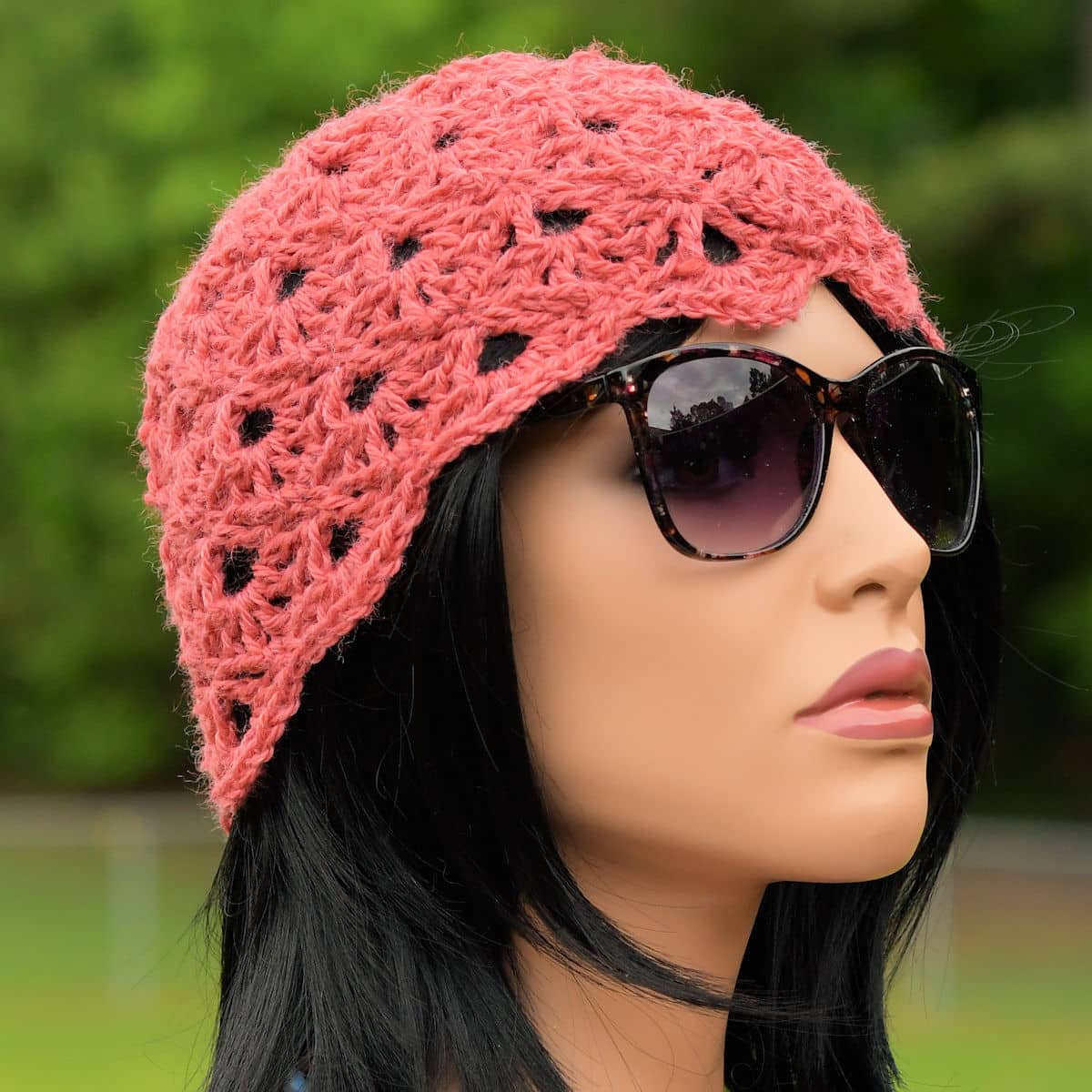 Cranberry Lace Crochet Beanie Free Pattern