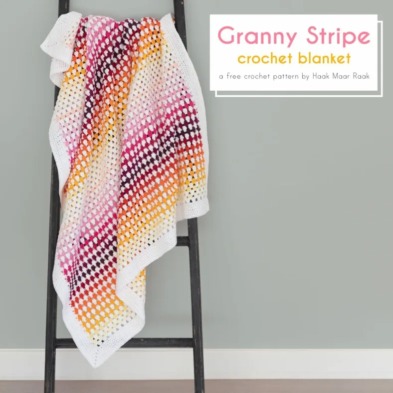 Granny Stripe Baby blanket