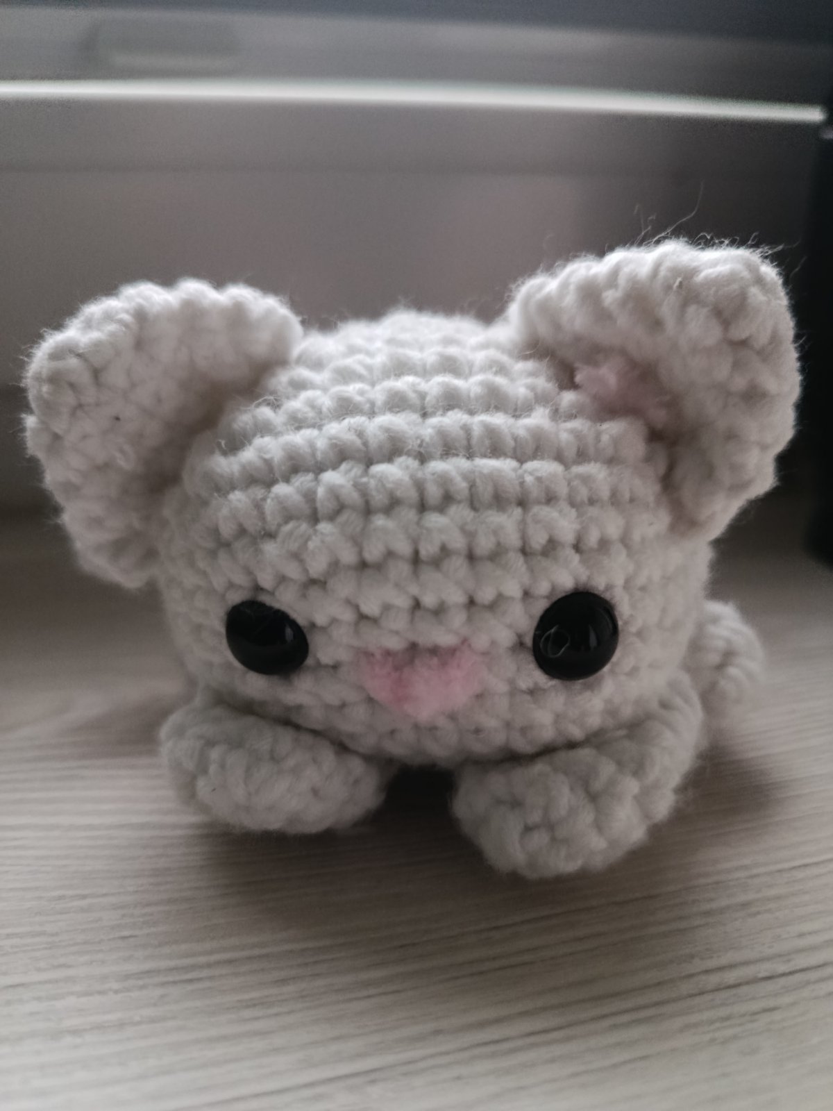 My first amigurumi with acrylic yarn 🤍🤍