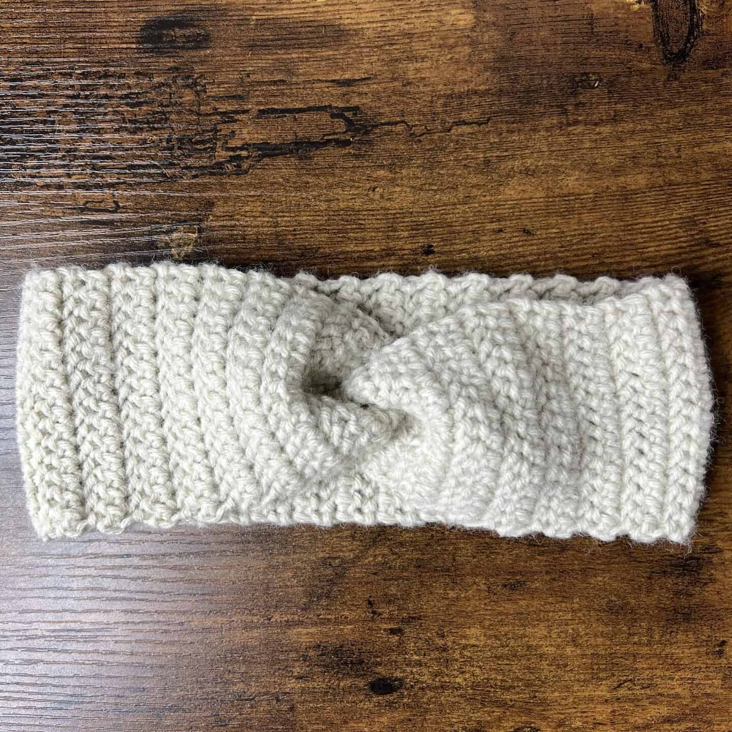 One Hour Crochet Twisted Ear Warmer