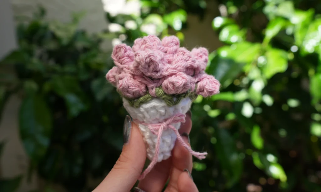 Crochet Flower Bouquet Coaster